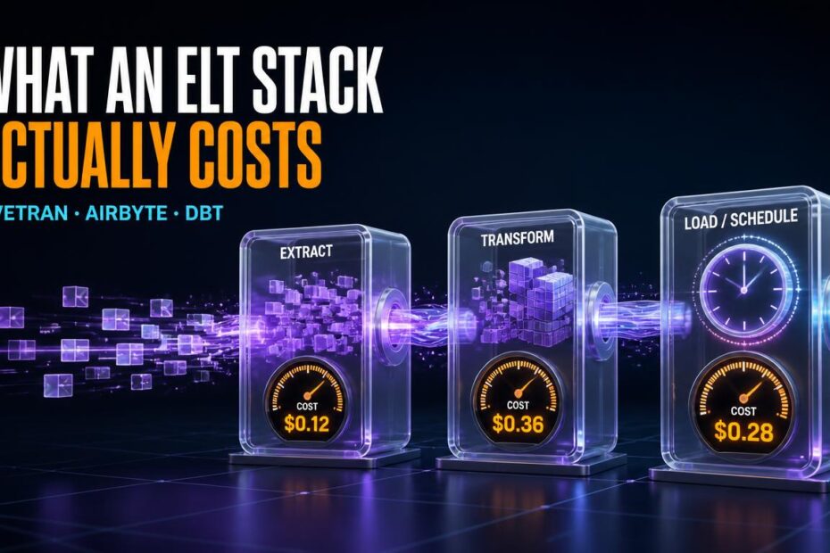 What an ELT Stack Really Costs: Fivetran, Airbyte, dbt